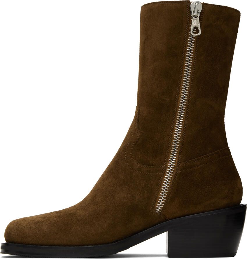 Dries Van Noten Brown Stacked Boots