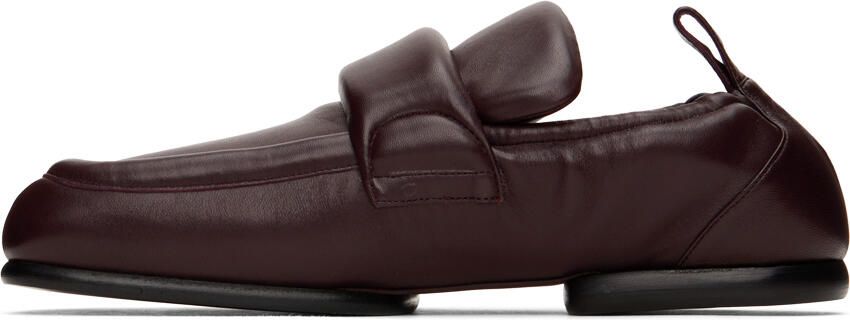 Dries Van Noten Burgundy Padded Loafers - Picture 3