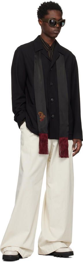 Dries Van Noten Gray Leather Boat Shoes - Picture 4