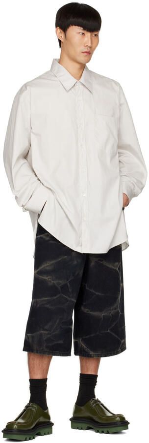 Dries Van Noten Green Leather Derbys - Picture 4