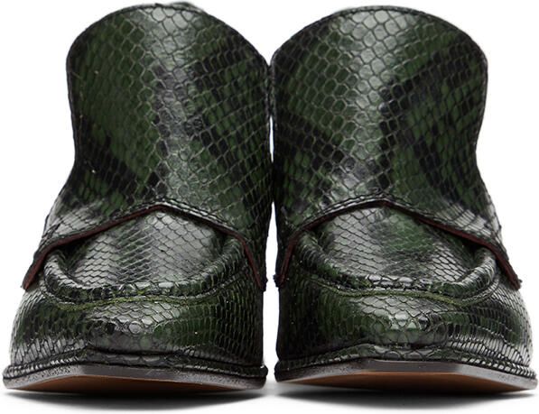 Dries Van Noten Green Snake Oxford Heels - Picture 3