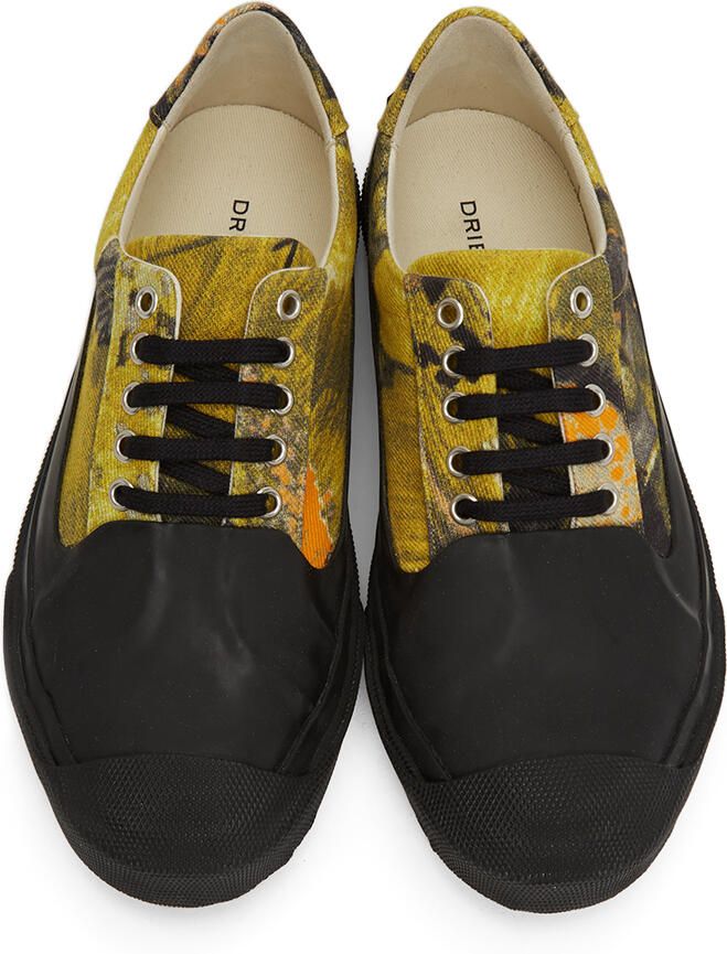 Dries Van Noten Multicolor Floral Canvas Low-Top Sneakers