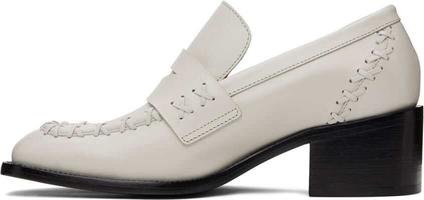 Dries Van Noten Off-White Loafer Heels - Picture 3