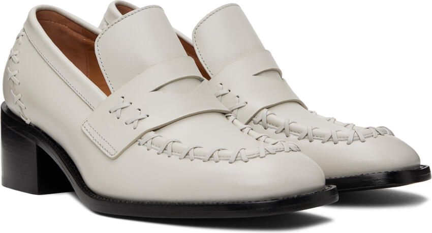 Dries Van Noten Off-White Loafer Heels - Picture 2