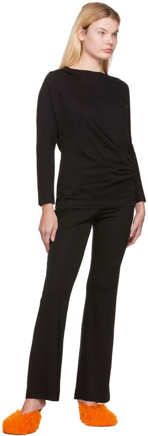 Dries Van Noten Orange Furry Heels - Picture 4