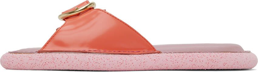 Dries Van Noten Pink Leather Flat Sandals - Picture 4