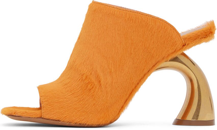 Dries Van Noten SSENSE Exclusive Orange Heeled Sandals - Picture 3