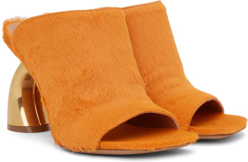 Dries Van Noten SSENSE Exclusive Orange Heeled Sandals - Picture 2