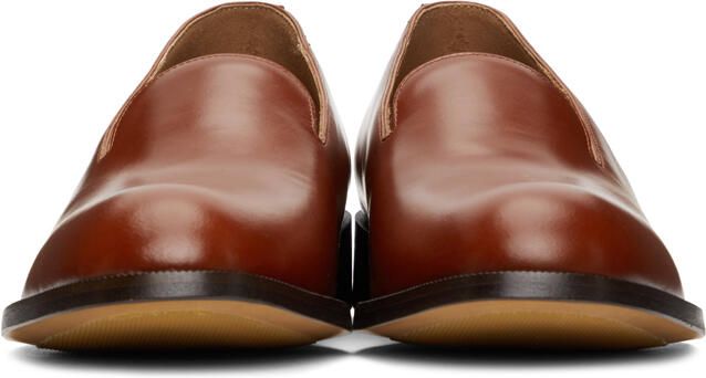 Dries Van Noten Tan Leather Loafers - Picture 2