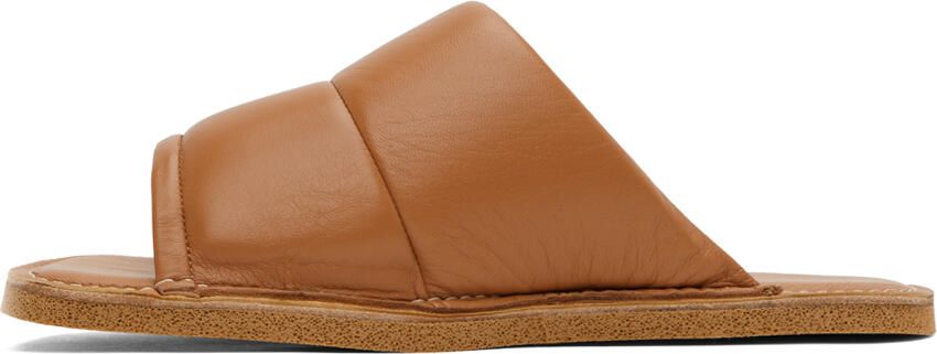 Dries Van Noten Tan Padded Sandals - Picture 3