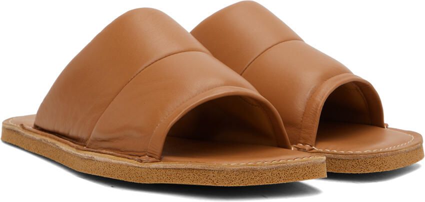 Dries Van Noten Tan Padded Sandals - Picture 2