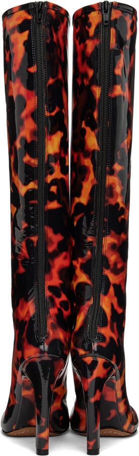 Dries Van Noten Tortoiseshell Printed Tall Boots - Picture 3
