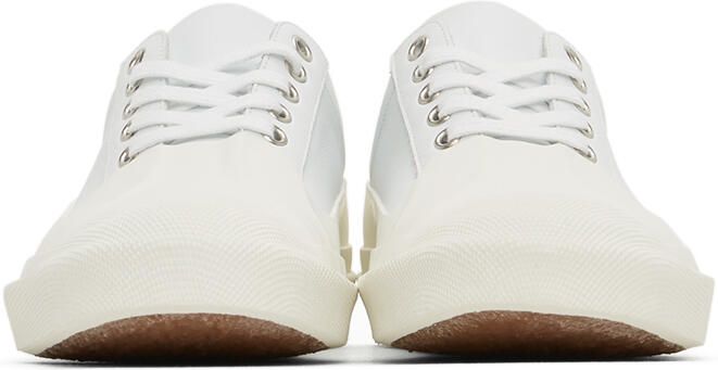Dries Van Noten White Calfskin Low-Top Sneakers - Picture 5