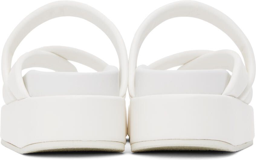 Dries Van Noten White Criss-Crossing Strap Sandals