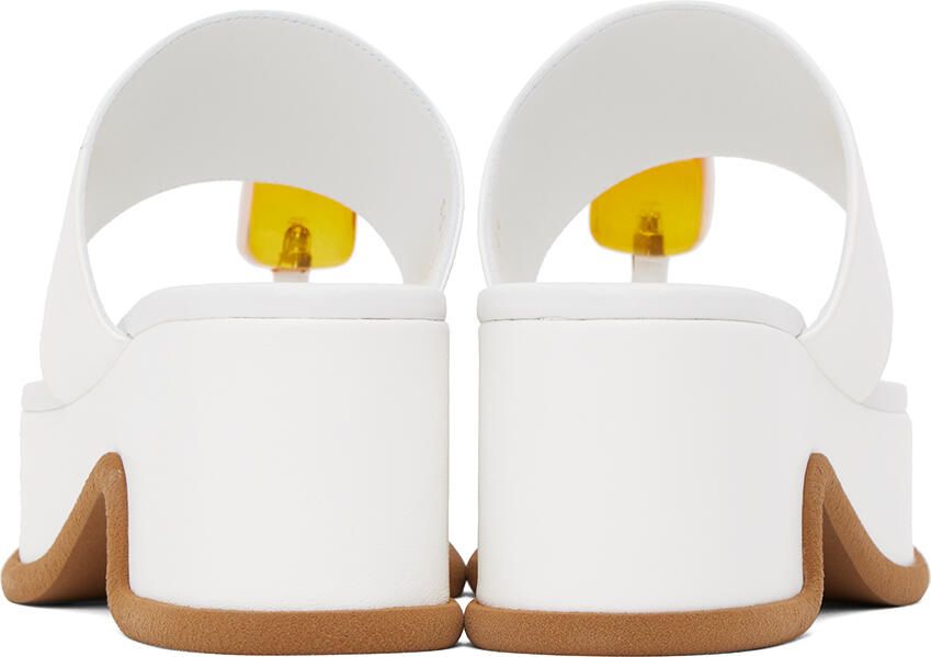 Dries Van Noten White Cube Heeled Sandals