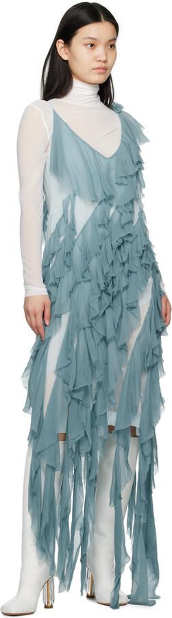 Dries Van Noten White Cylindrical Heel Boots - Picture 4