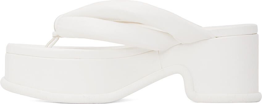 Dries Van Noten White Platform Heeled Sandals - Picture 3
