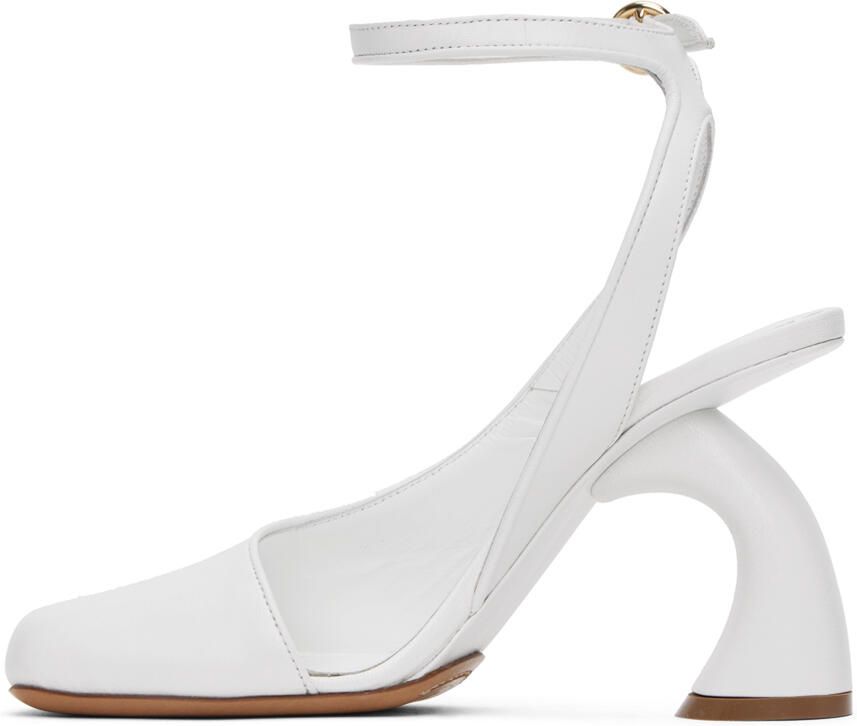 Dries Van Noten White Sculptural Heels - Picture 3