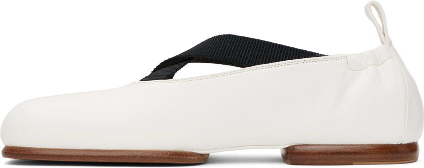 Dries Van Noten White Square Toe Slippers - Picture 3