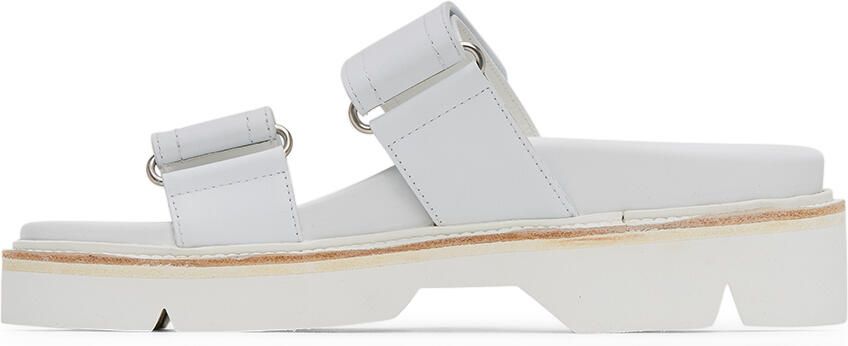 Dries Van Noten White Velcro Strap Sandals - Picture 2