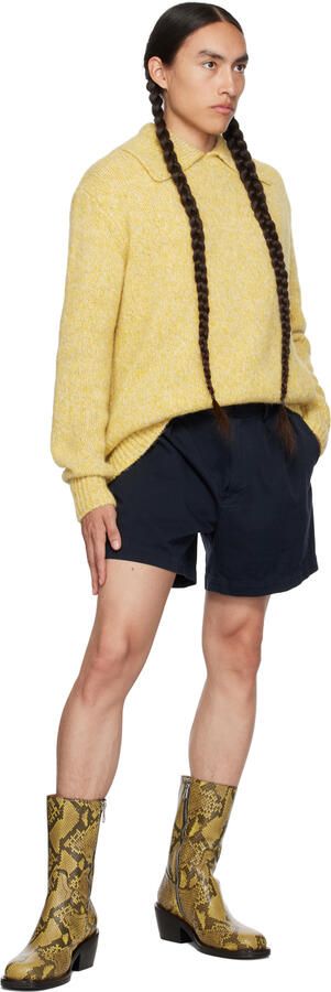 Dries Van Noten Yellow Snake Boots - Picture 4