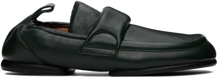 Dries Van Noten Green Padded Loafers