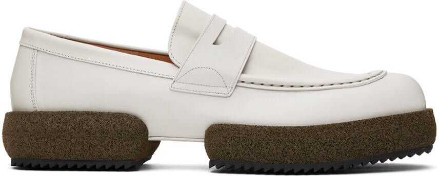 Dries Van Noten Off-White Platform Loafers