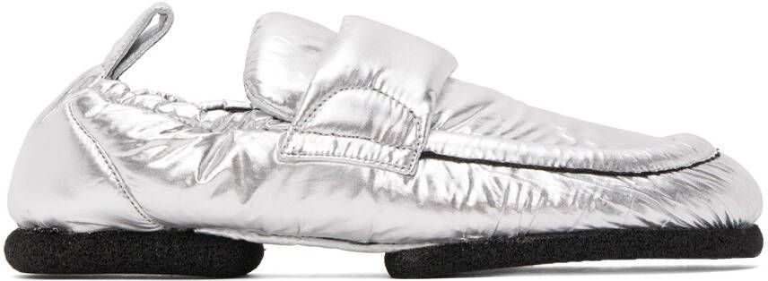 Dries Van Noten Silver Padded Loafers - Picture 6
