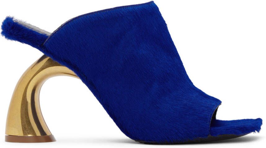 Dries Van Noten SSENSE Exclusive Blue Heeled Sandals - Picture 2
