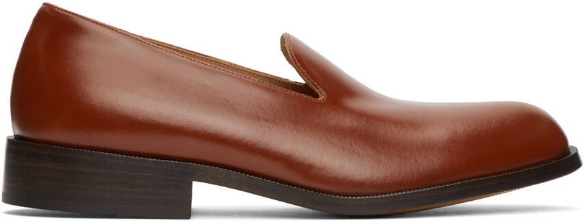 Dries Van Noten Tan Leather Loafers - Picture 4
