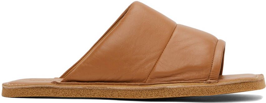 Dries Van Noten Tan Padded Sandals - Picture 5