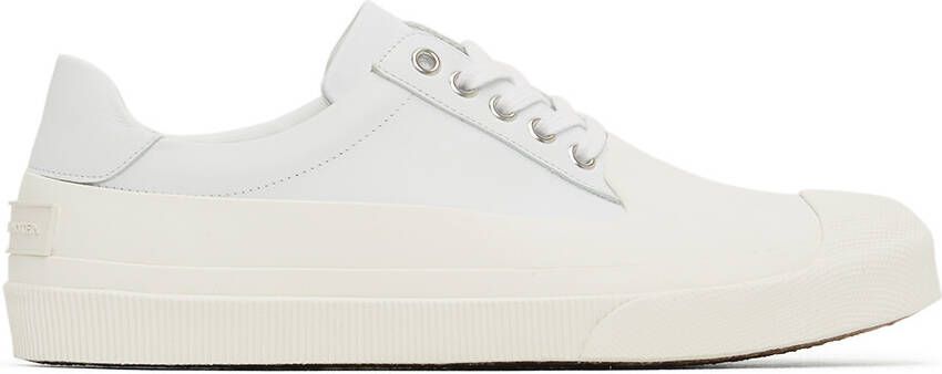 Dries Van Noten White Calfskin Low-Top Sneakers - Picture 2