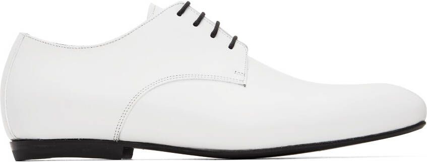 Dries Van Noten White Lace-Up Derbys