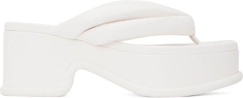 Dries Van Noten White Platform Heeled Sandals - Picture 5