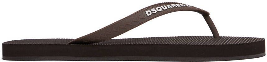 Dsquared2 Brown Foam Flip Flops - Picture 4