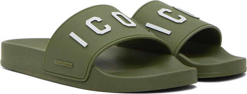 Dsquared2 Green Be Icon Slides - Picture 2
