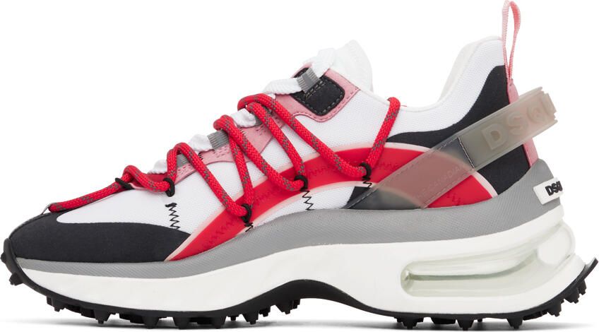 Dsquared2 White & Red Bubble Sneakers - Picture 3