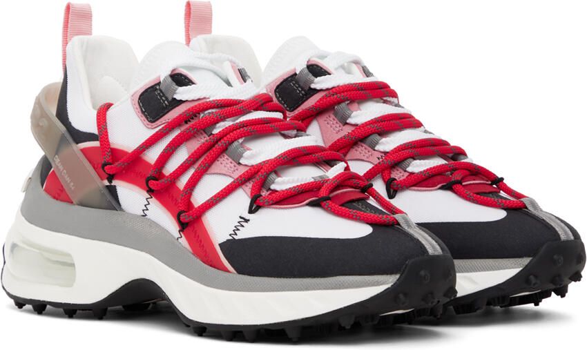 Dsquared2 White & Red Bubble Sneakers - Picture 2