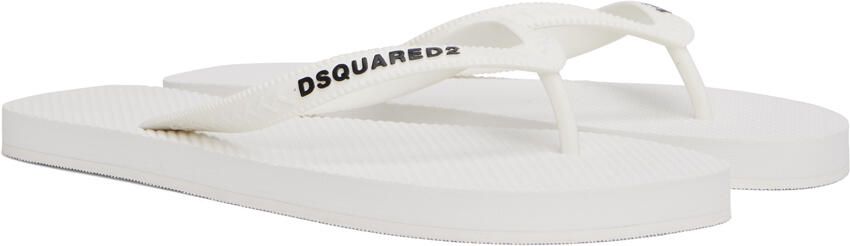 Dsquared2 White Foam Flip-Flops - Picture 2