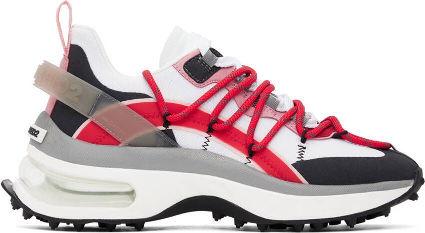 Dsquared2 White & Red Bubble Sneakers - Picture 5