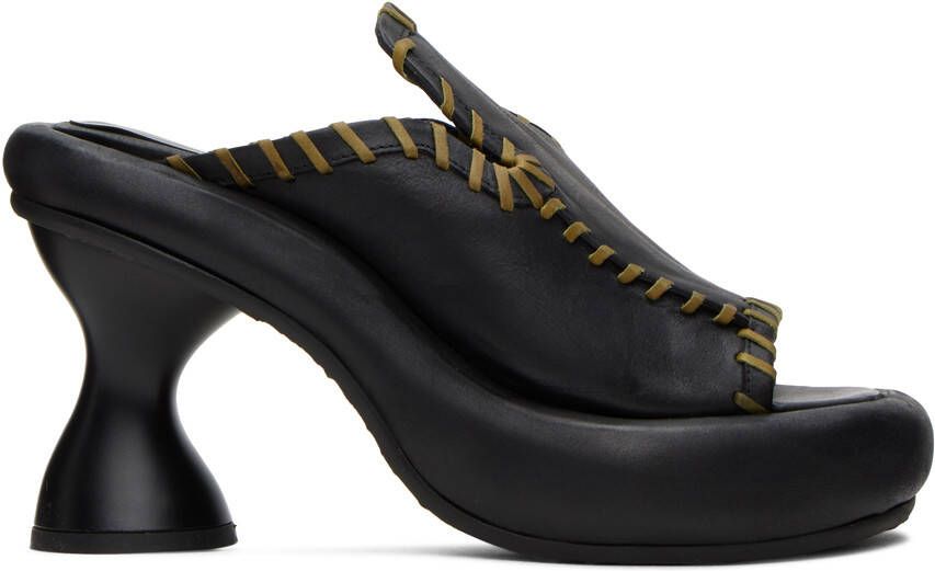 Eckhaus Latta Black Court Heeled Sandals - Picture 5