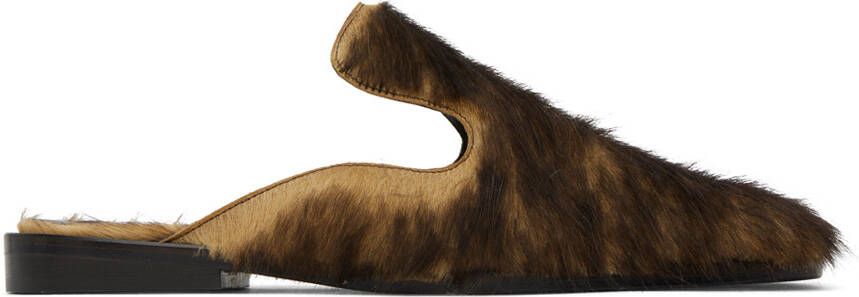 Eckhaus Latta Brown New Court Slides - Picture 5