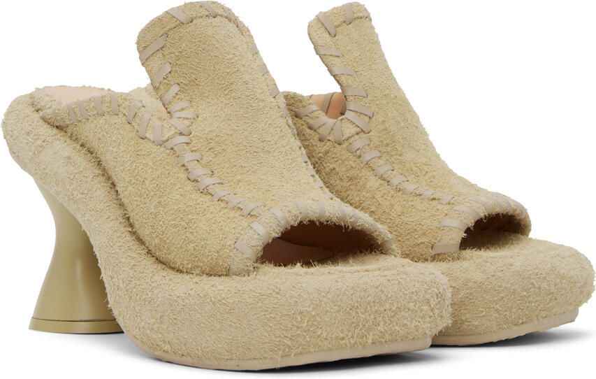 Eckhaus Latta Beige Court Heeled Sandals - Picture 3