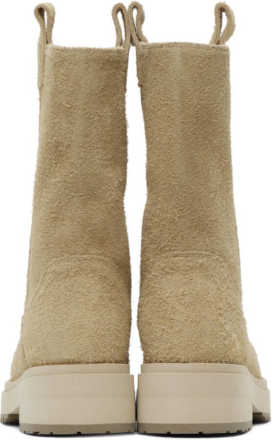 Eckhaus Latta Beige Stacked Boots - Picture 4