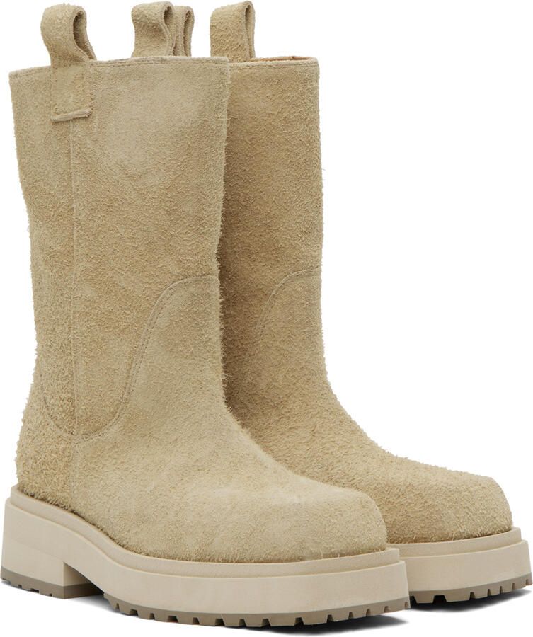 Eckhaus Latta Beige Stacked Boots