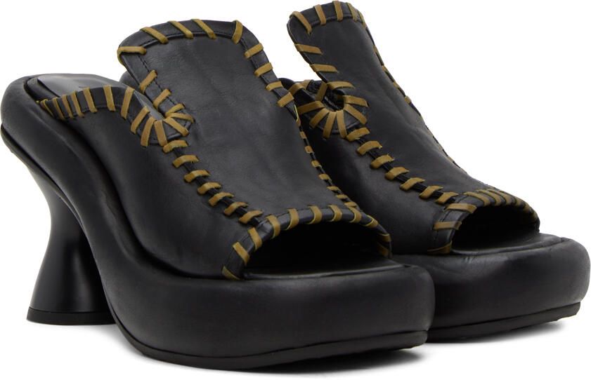 Eckhaus Latta Black Court Heeled Sandals - Picture 2