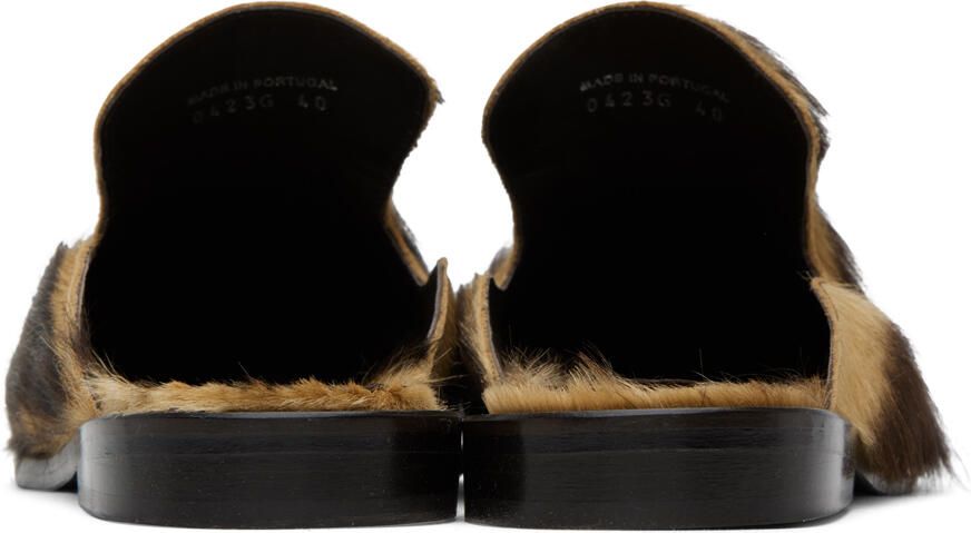 Eckhaus Latta Brown New Court Slides