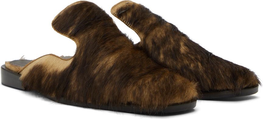 Eckhaus Latta Brown New Court Slides - Picture 2