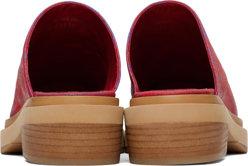 Eckhaus Latta Red & Tan Zoe Clogs