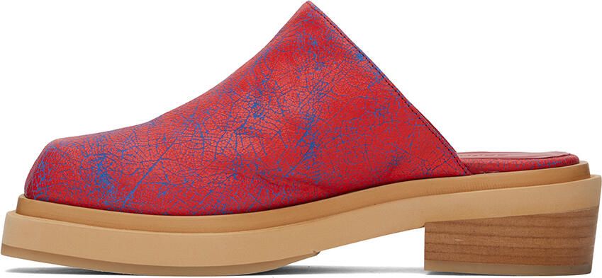 Eckhaus Latta Red & Tan Zoe Clogs - Picture 3